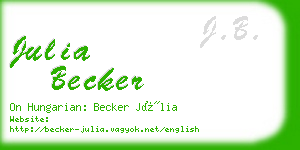 julia becker business card